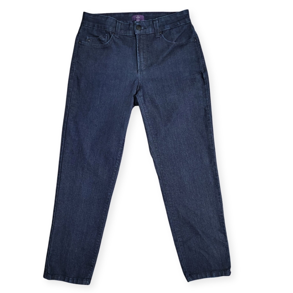 NJDJ zipper closure straight leg jeans cropped size 6p